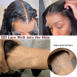13x6 Lace Front Wigs Human Hair Pre Plucked 180% Density Body Wave Human Hair Lace Front Wigs for Women HD Transparent Lace Frontal Wigs Human Hair Brazilian Bleached Knots with Baby Hair 30inch