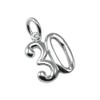 jewellerybox Sterling Silver 30th Birthday Number Charm