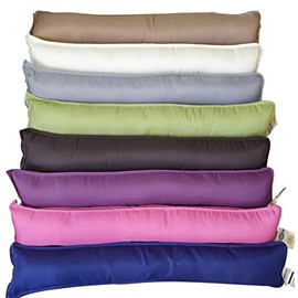 Voice7 Plain And Printed Fabric Home Door Draught Excluder - Decorative Door Window Draft Guard/Stoppers - Poly cotton Warm Big Size Cushions (SET OF 2, Green)