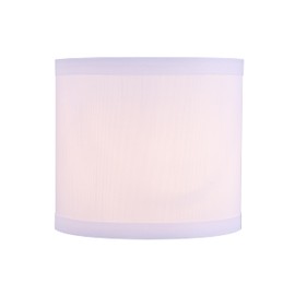 Aspen Creative 31218, Drum Clip-On Chandelier Lamp Shade, Off-White, 5-1/2" Top x 5-1/2" Bottom x 5" Slant Height, Set of 1