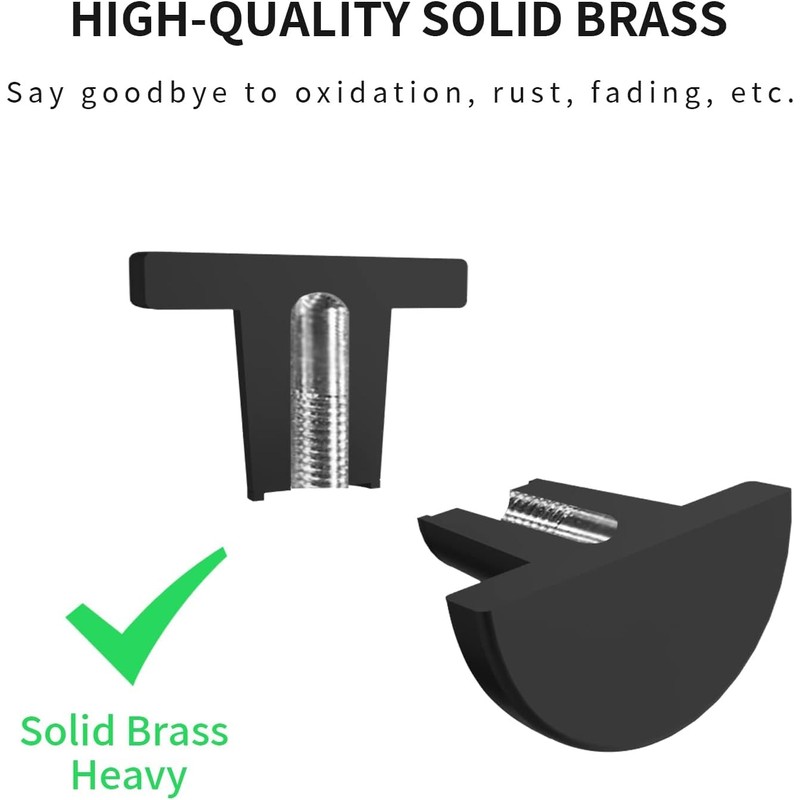 BIGLUFU 30mm Drawer Knobs, 12 Pieces Black Kitchen Cabinet Knobs,