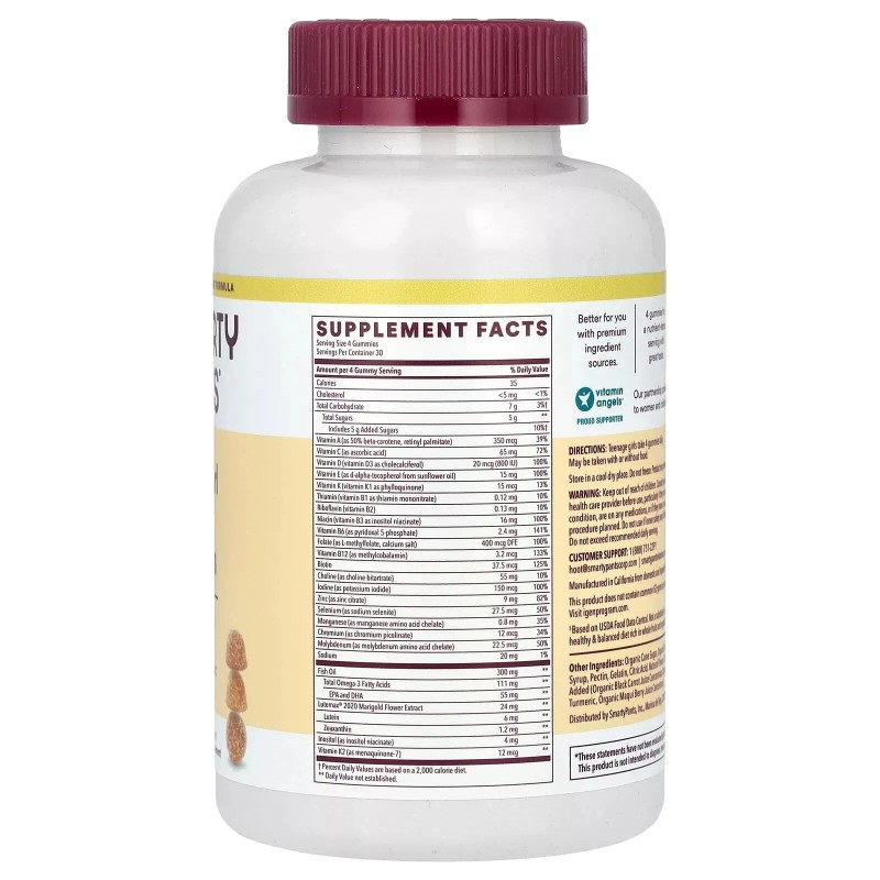 SmartyPants Teen Girl Multivitamin Gummies Omega 3 Vitamin Exp. 11/26/2025