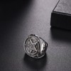 JewelryWe Men's Pentagram Ring: Sulfur Satan Demon Devil Symbol Baphomet