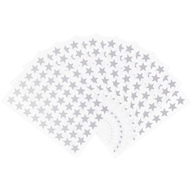 Hylabelest 13mm Foil Star Metallic Stickers Reward Charts Star Silver Seals Labels 540 Pack (Silver)