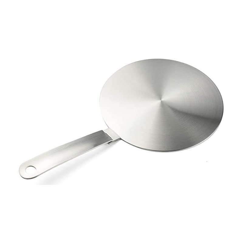 Heat Diffuser Stainless Steel Induction Adapter Plate Removable Handle Coffee