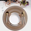PIGCHCY Round Placemat Set of 8 Vinyl Washable Kitchen 15
