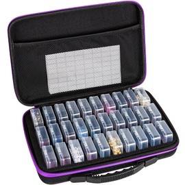 RONGLAIJIN 30 Slots Bead Storage Boxes, Portable Diamond Art Storage Boxes, Small Rectangular Storage Containers with Hinged Lids for Beads Seeds Jewelry Rhinestones Crafts Small Items (1Pack)