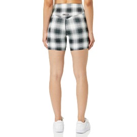 EleVen by Venus Williams Women's One More Time Biker, Black and White Plaid, Medium