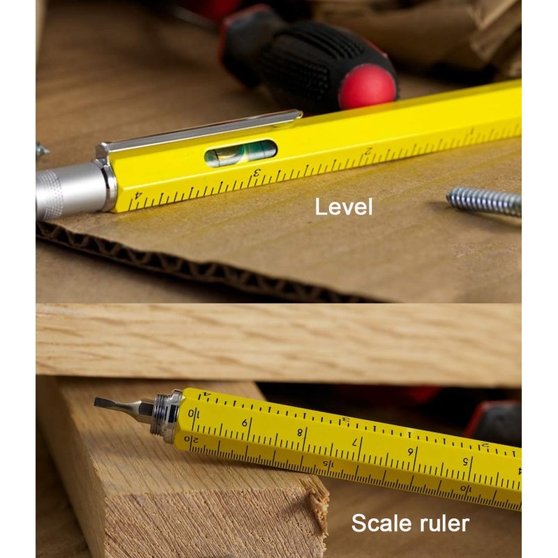 Stylus Pen, 7-in-1 Multi-Tool Pen [Touchscreen Stylus, Ballpoint Pen, Ruler,