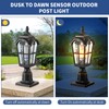 LONEDRUID Dusk to Dawn Outdoor Lamp Post Lights Waterproof Exterior