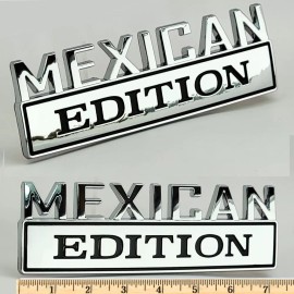 AMP 1pc MEXICAN EDITION Chrome Emblem Badges Decal Car Truck SUV Boat Universal