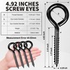 ZAUGONTW 5 Inch Eye Hooks, Large Eye Bolts Screw in