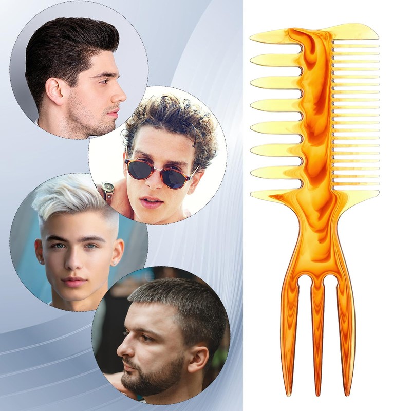 Styling Comb, 3 In 1 Fish Tail Bone Shape, Wide