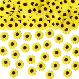 Keaziu - 20 piezas de decoración de girasol para cupcakes, diseño de flores, primavera, cumpleaños, boda, baby shower, cumpleaños, decoración para fiestas, cumpleaños, color amarillo