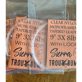 troutbum tapered leaders (3 pack) 5x 4x 3x 2x - 9' 3x 8lbs (3 pack)