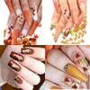 Maple Leaf Nail Glitter Sequins 3D 6 Grids Fall Holographic