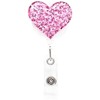 Heart Retractable Badge Holder, ID Card Clips, Badge Reel for