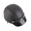 Half Helmet Breathable Sun Blocking Retro Safe PU Leather Motorcycle