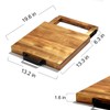 EVERBBKING Natural Acacia Sliding Tray for Coffee Machine Kitchen Appliance