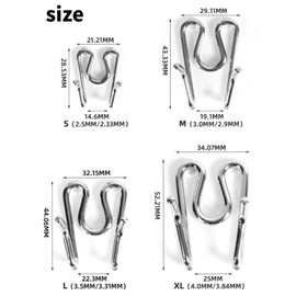 WOSKAR Prong Collar Links,4 Pack Extra Links Prong Collar for Dog (2.5mm)