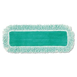 Rubbermaid Commercial Q418GN Dust Pad w/Fringe, Microfiber, 18-Inch Long, Green