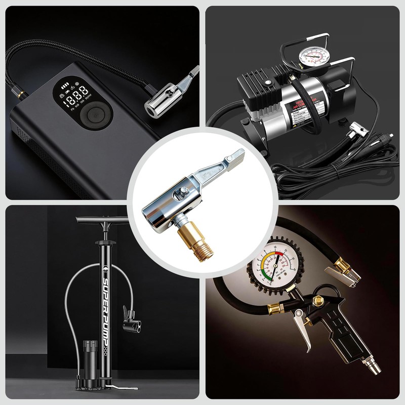 3PCS Brass Tire Air Chucks, Quick Release Tyre Inflator Adaptor,
