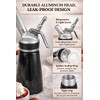 Whipped Cream Dispenser–Double Wall Insulated Aluminum Water Bottle with Stainless