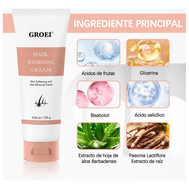 Crema Depilatoria Corporal Con Espátula Para Mujer Y Hombres