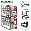 MOOACE 4 Pack Can Dispenser Rack, Stackable Can Storage Organizer