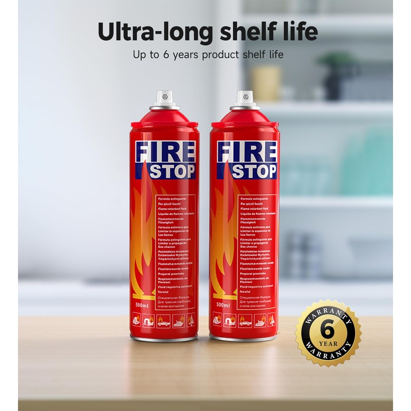 AmzBoom Fire Extinguisher 2-Pack with Mounting Bracket for Home, Kitchen,