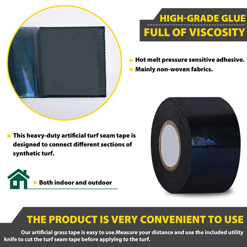 Artificial Grass Tape Self Adhesive Double Sided, 2 Inch Width