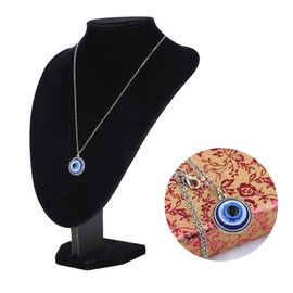 5 Piezas Collar de Ojo Azul Turco Ojos Malvados Plata Ajustable Delicado Regalo de Joyería para Mujeres Hombres Protección Colgante de Regalos