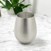 StainlessLUX 73343 Brushed Stainless Steel Tumbler/Glass Cup/Wine Glass - Quality