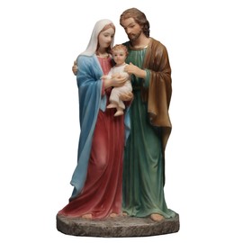 Veronese Design 6 1/8 Inch Holy Family Joseph Mary with Infent Jesus Polyresin Hand Painted Figurine Religious Sculpture