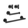 4 Pieces Bathroom Hardware Accessories Set Towel Bar Robe Hooks