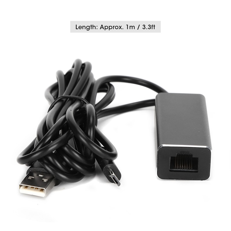 Micro USB to RJ45 Ethernet Adapter 10/100Mbps Conversion Transmission for