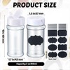 Eccliy 36 Pack 3 oz Clear Plastic Spice Jars with