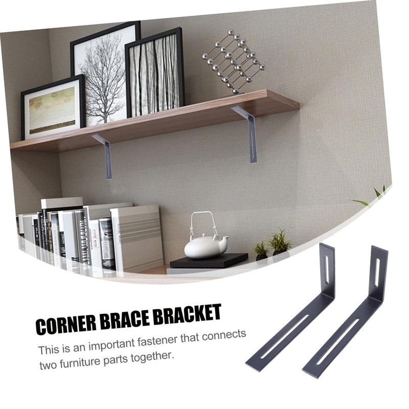 Operitacx Stainless Steel Fixed Brackets Set of 2 Corner for