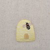 Yellow Beehive - Brown Honey Bee - Hive - Embroidered