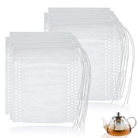 Tea Bags Empty, 9 X 7 cm Reusable Tea Bags, 30 Pcs Empty Tea Bags for Loose Tea, Tea Filter, Brew Bags,Barrier Bags, Spice Bags for Cooking, Loose Tea and Coffe, Tea Cooking, muslin bags