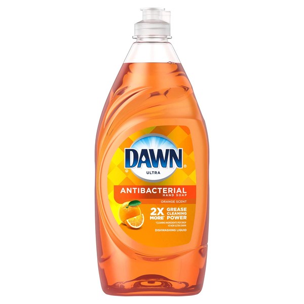 Dawn 97318EA Ultra Antibacterial Dishwashing Liquid, Orange Scent, 28 oz Bottle