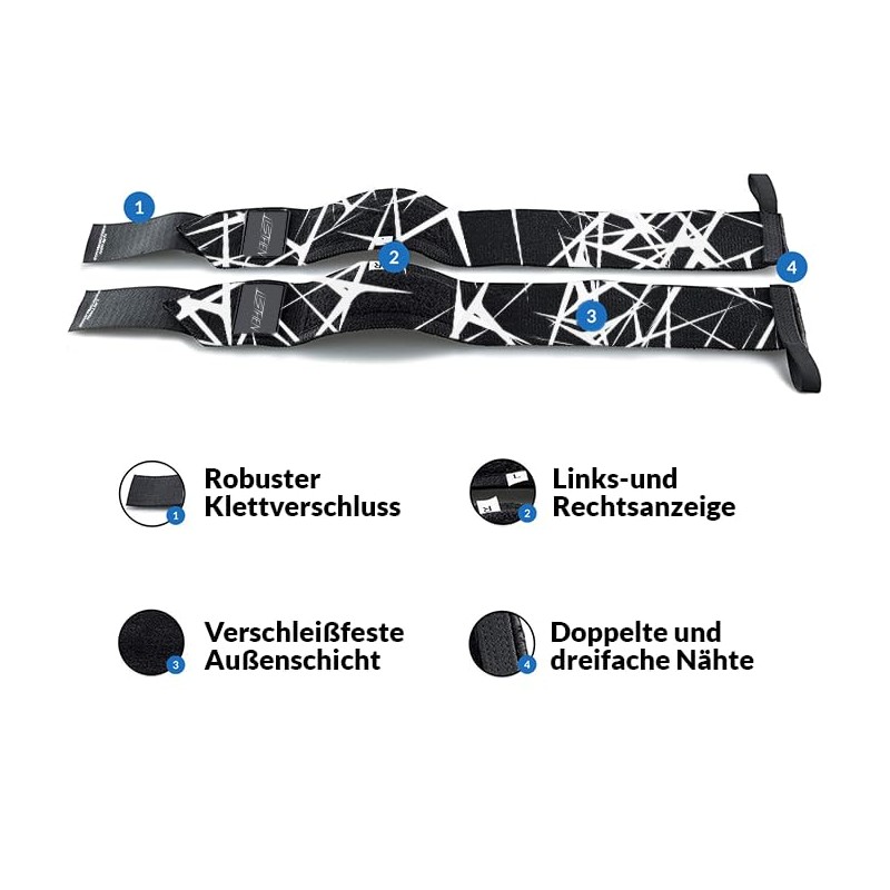 LISTHEN Gym Wrist Wraps for Weightlifting, Elastic Wrist Wraps with