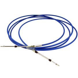 Marine 33C Throttle Shift Remote Control Box Cable For Yamaha Outboard Engine Boat Motor Steering System Blue (8FT, 2 PCs)