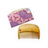 Honotsuke Comb Flower Comb, Small Flowers, Japanese Pattern (Red Type)