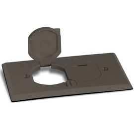Lew Electric SWB Floor Box, Recessed with Outlets and Data Ports (Flip Lid - 4 Data Ports, Dark Bronze)