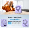 WHATOOK Small Desk Portable Fan Rechargeable: 2 Pack 2000mah 10