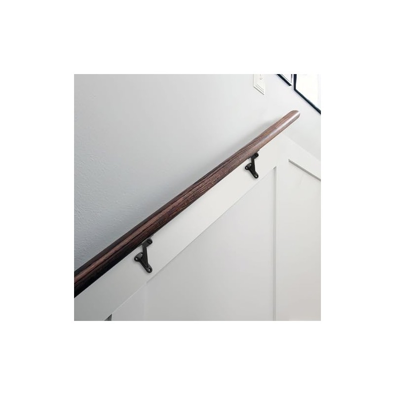 khtumeware 4 Pack 3 Inch Matte Black Hand Rail Bracket