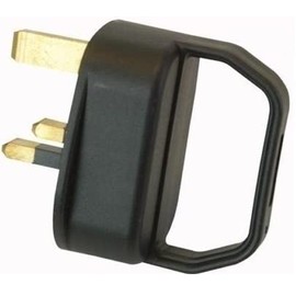 Mr. Gadget's Solutions® UK Mains Easy Pull Grip Handle Plug Switch 13A Fused Re-wireable – Mobility/Arthritis/Disability/Weak Grip/Elderly - Black