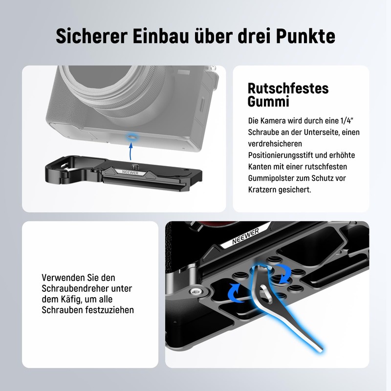 NEEWER Base Plate for A7C II/a7CR, Form-Locking Camera Mounting Plate