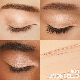 FOCALLURE No Crease Eyeshadow Stick, Creamy Eye Shadow Stick, Matte & Shimmer Eyeshadow Pencil, Smudge-proof, Built-in Smudger, LIMONCELLO